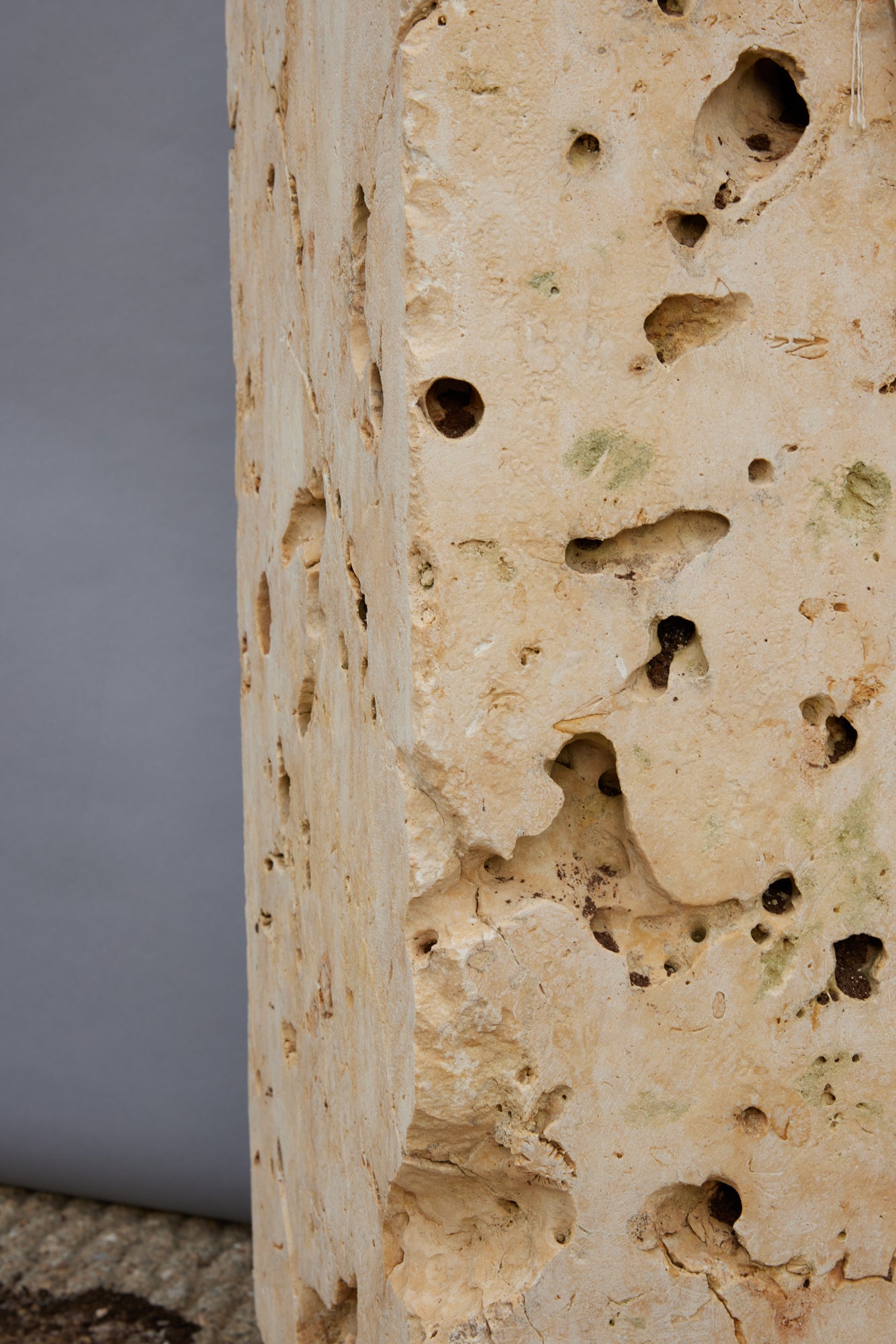 Hand Carved Eroded Limestone Pedestal from East Bali