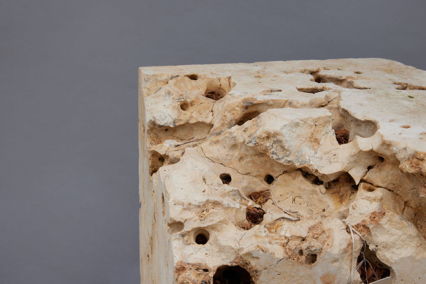 Hand Carved Eroded Limestone Pedestal from East Bali