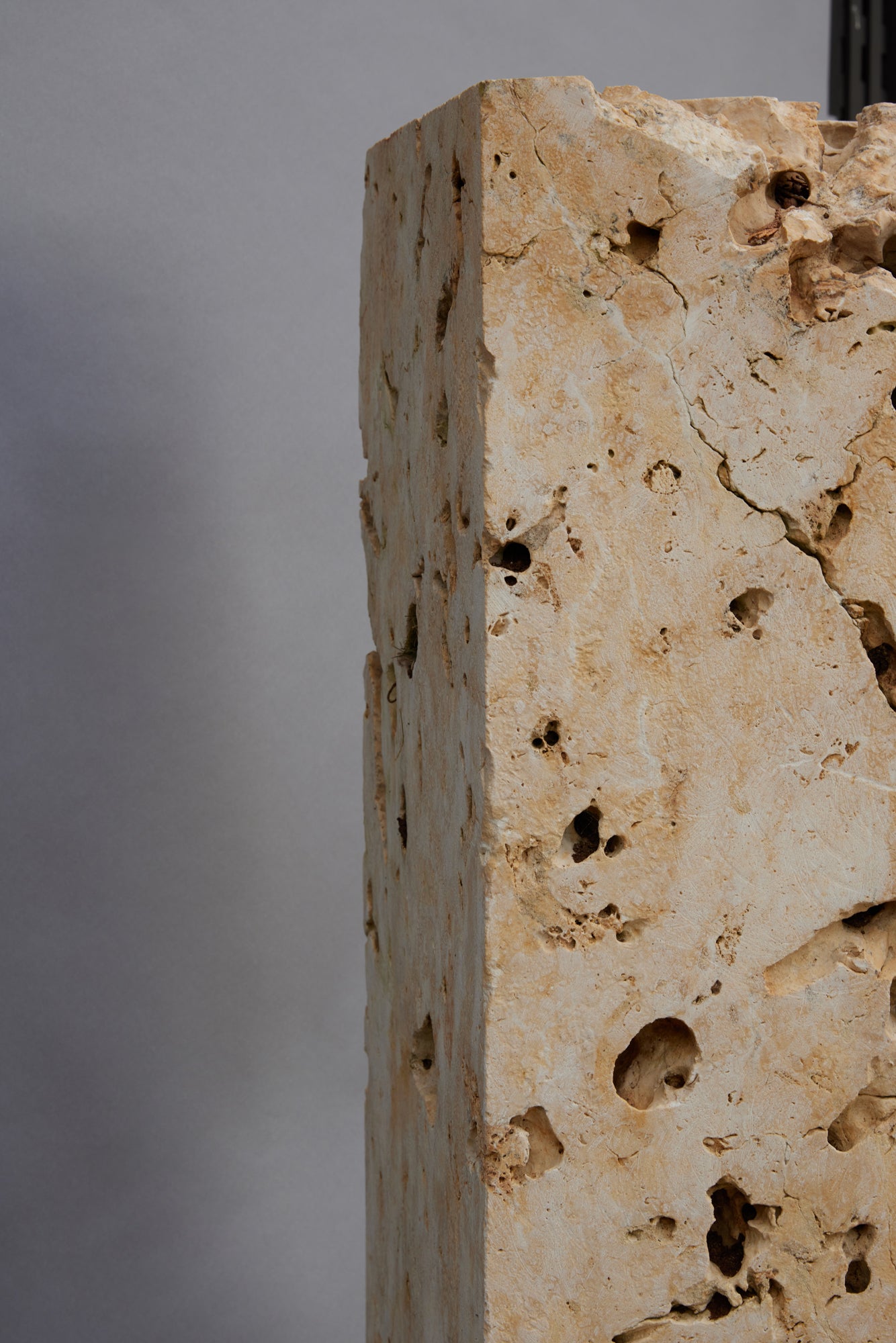 Hand Carved Eroded Limestone Pedestal from East Bali