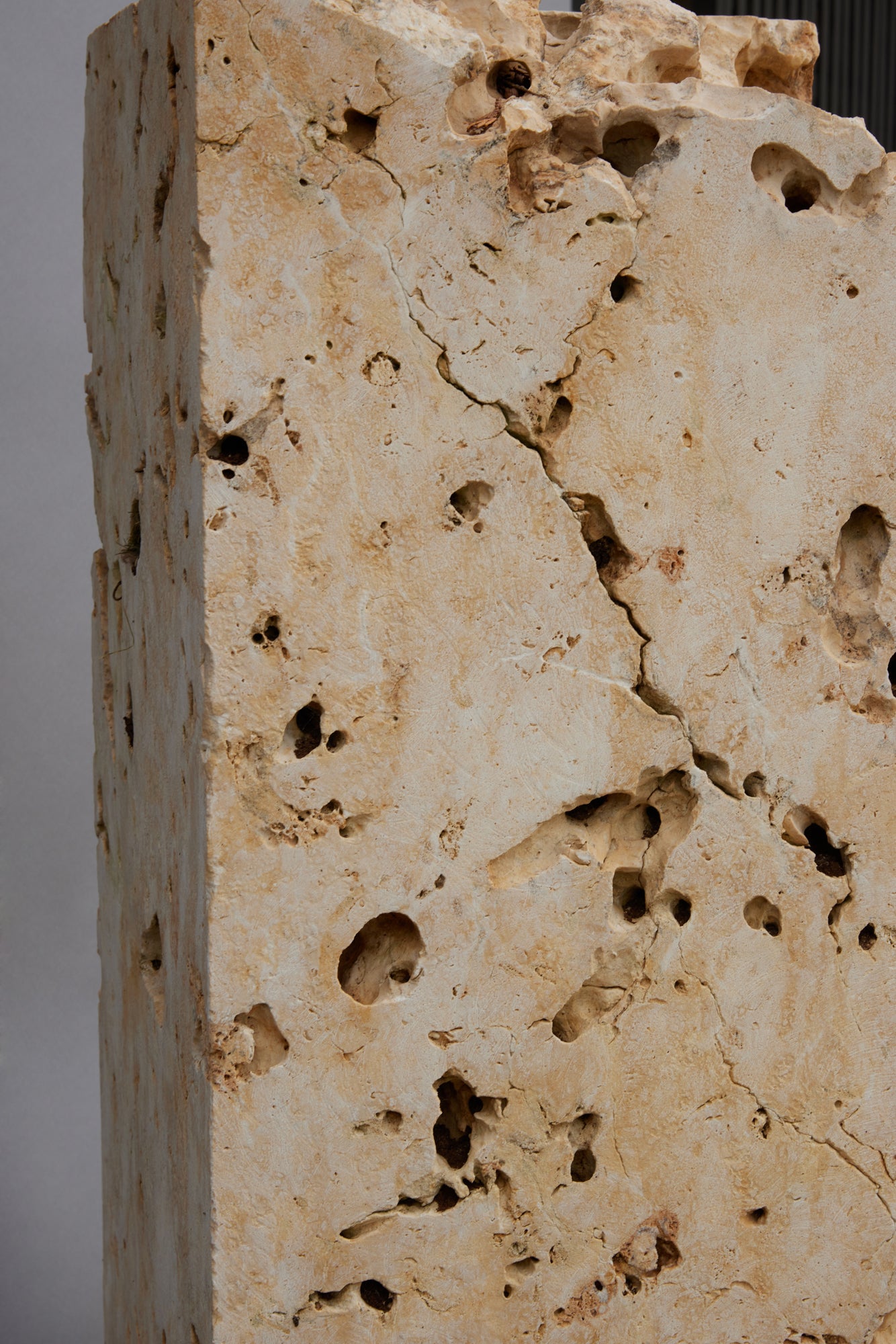 Hand Carved Eroded Limestone Pedestal from East Bali