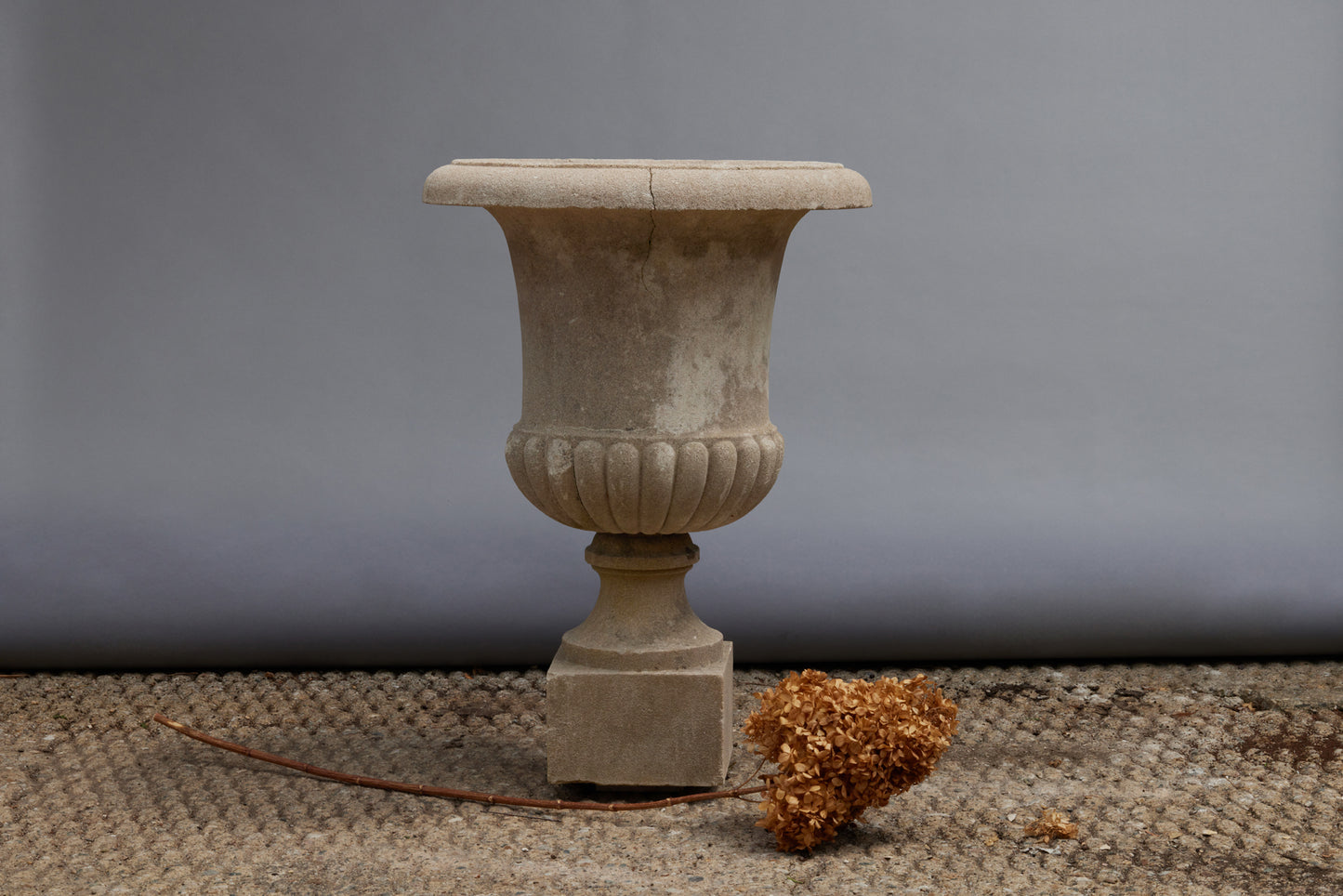 19th Century Cast Stone Campagna Urn