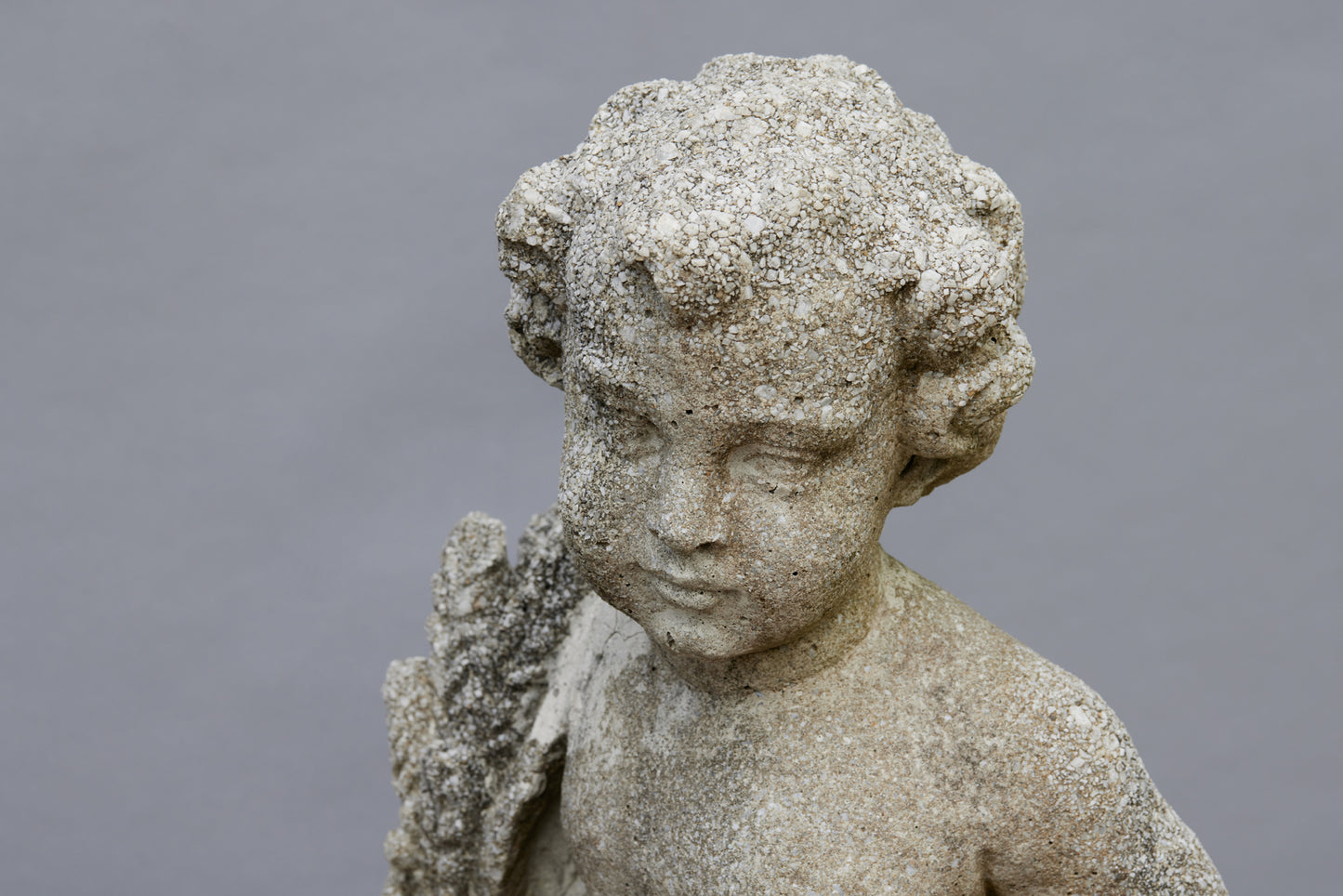 French Cast Stone Garden Figure of Autumn