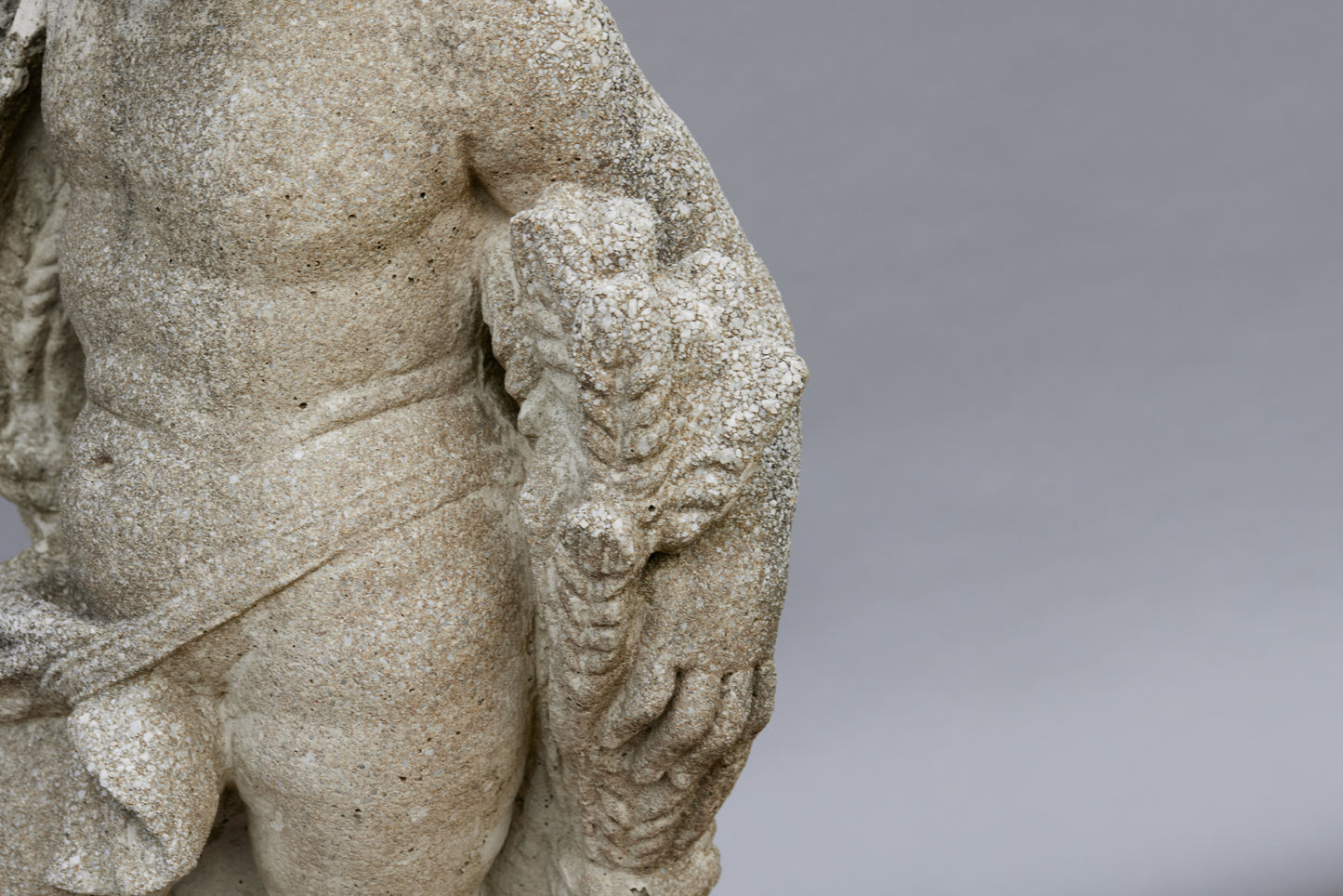 French Cast Stone Garden Figure of Autumn