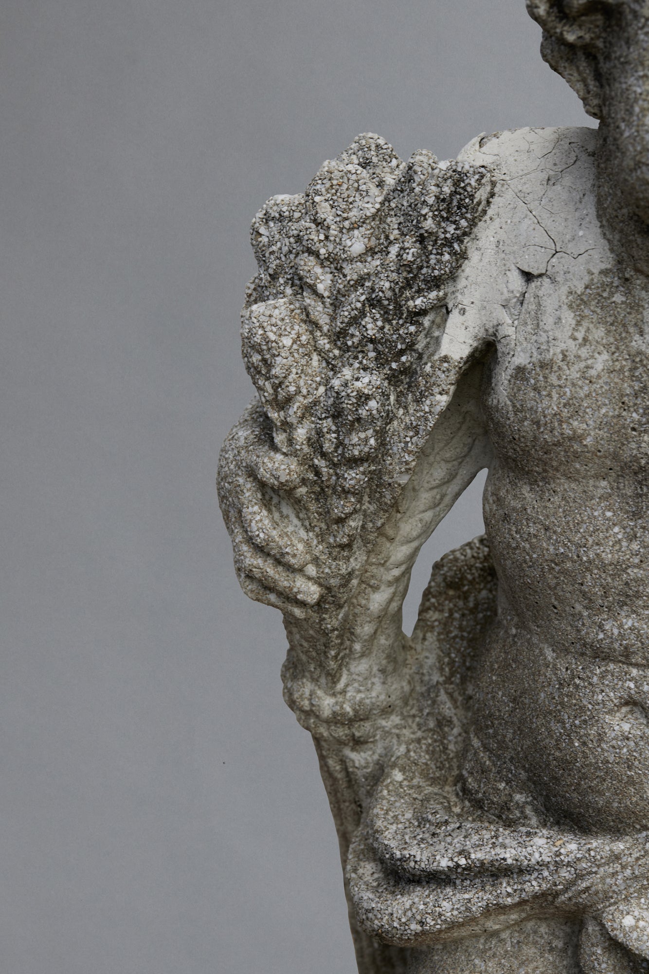 French Cast Stone Garden Figure of Autumn