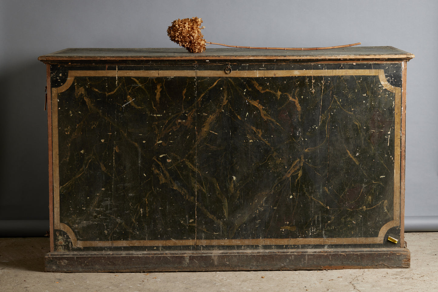 18th Century Italian Marbleized Hall Chest