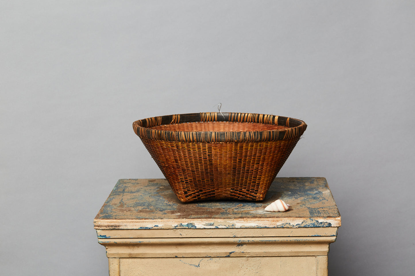 Woven Lombok Basket with Wide Black Bands