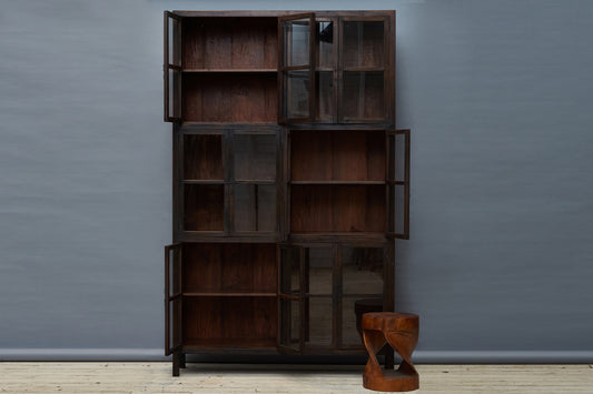 Mid 19th Century Teak Dutch Colonial Apothecary Cabinet from Jakarta