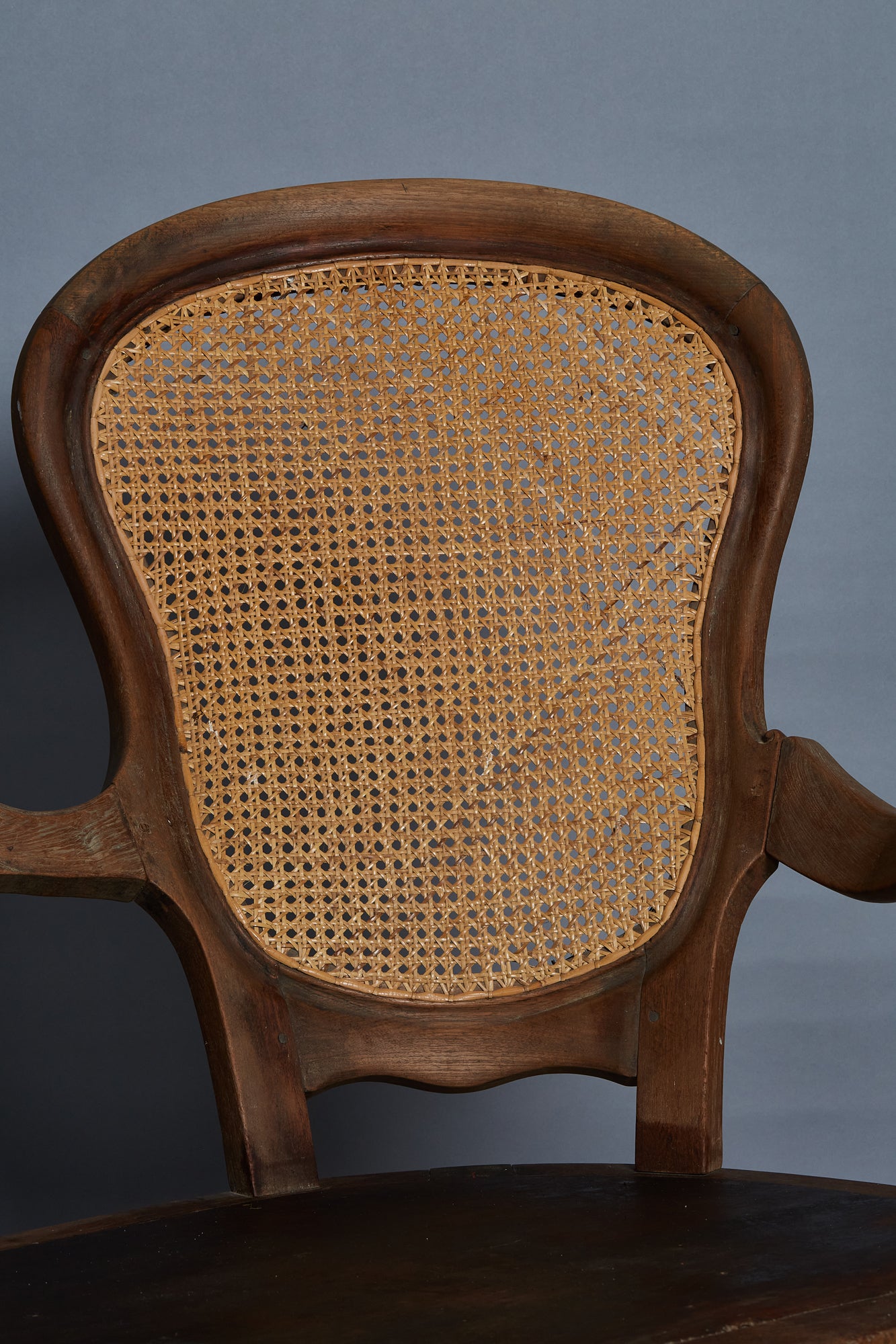 Teak & Rattan Dutch Colonial Settee