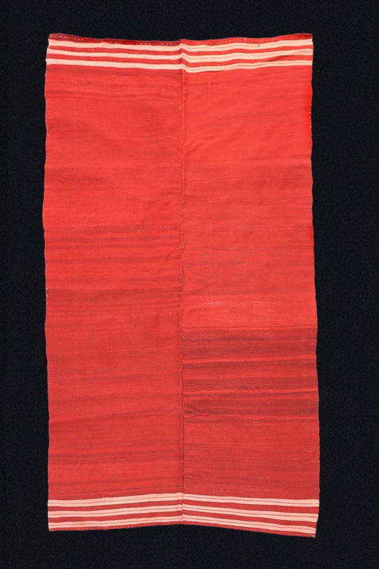 Red Flat Weave Carpet (4' 3'' x 9' 5'')