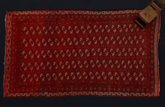 Palace Sized Turkmen Bukhara Carpet  ................... (11' 10'' x 23' 1'')