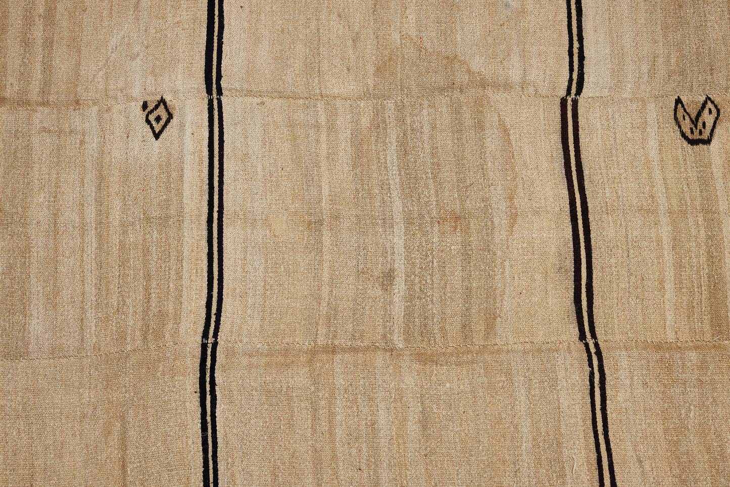 Large Hemp Carpet with Stripes & Symbols (6' x 12' 5'')