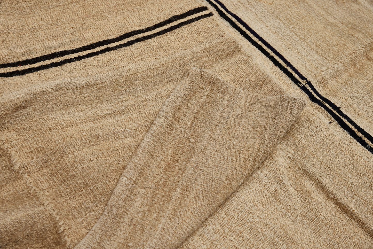 Large Hemp Carpet with Stripes & Symbols (6' x 12' 5'')