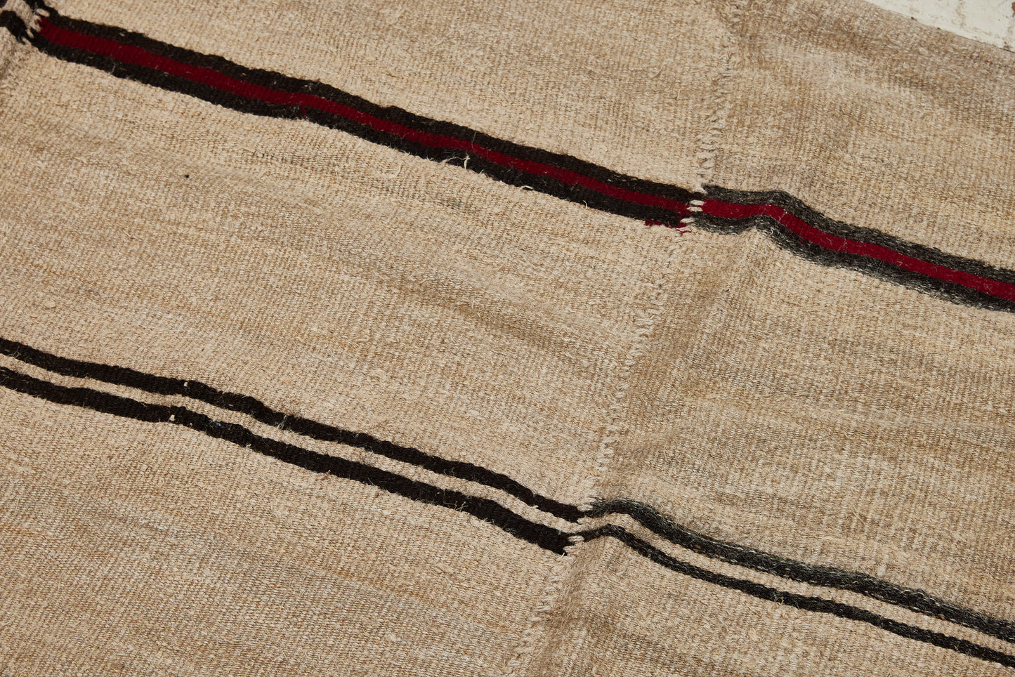 Hemp Carpet with Multicolor Stripes(5' 8'' x 15' 4'')