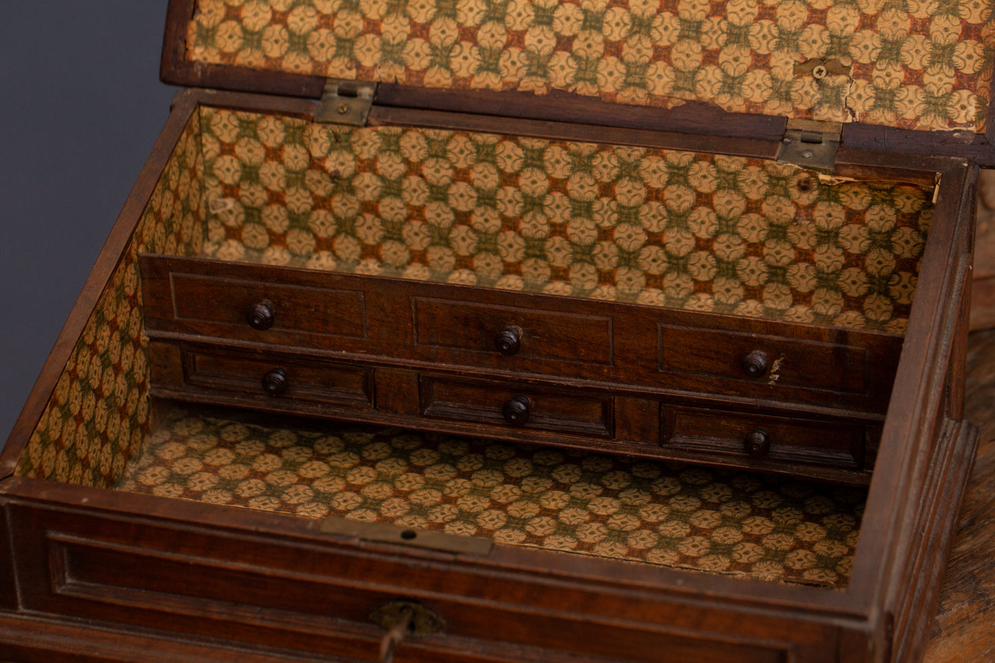 17th Century Italian Walnut Writing Box