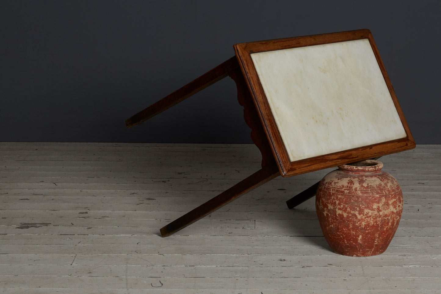 French Marble Top Bistro Table from Lyon