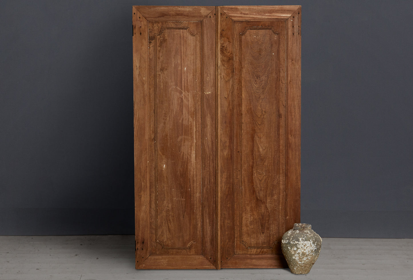 Teak Doors with Carved Louvers from Java