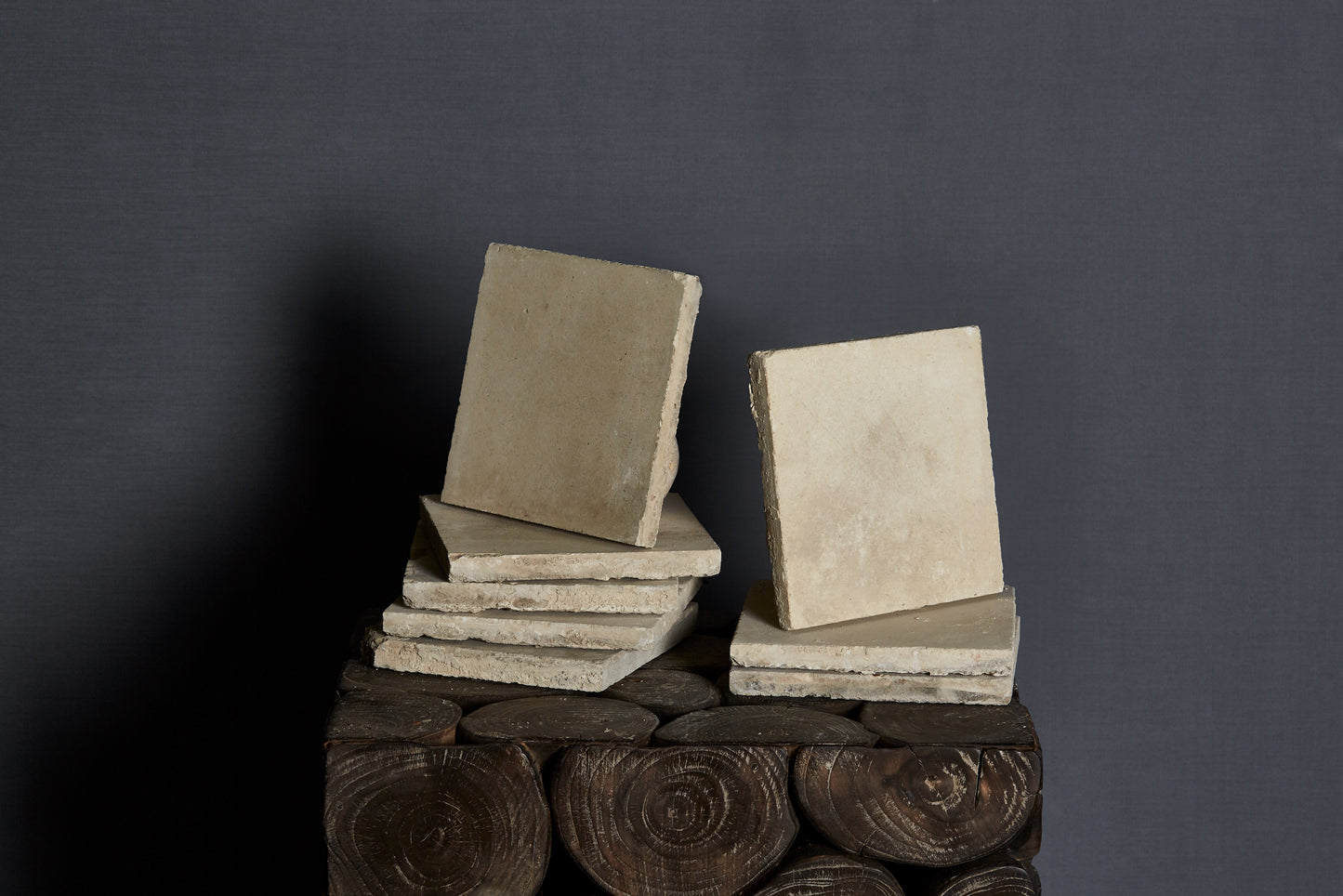 Spanish 19th Century Cream-Colored Encaustic Tiles