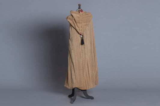Camel Colored Striped Bedoin Cape