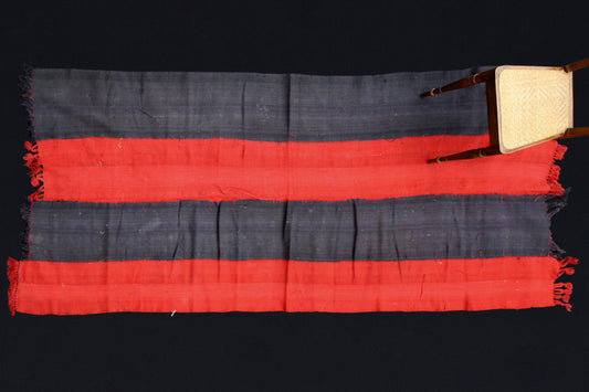 Kurdish Herkari Tent Divider With Red And Blue Stripes (4' 11" x 11' 8")