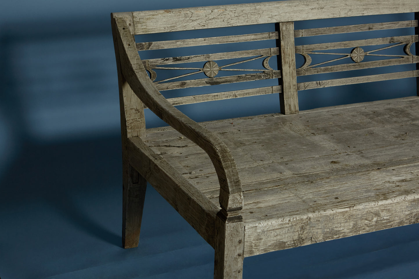 Deep Seated Dutch Colonial Bench from Jakarta