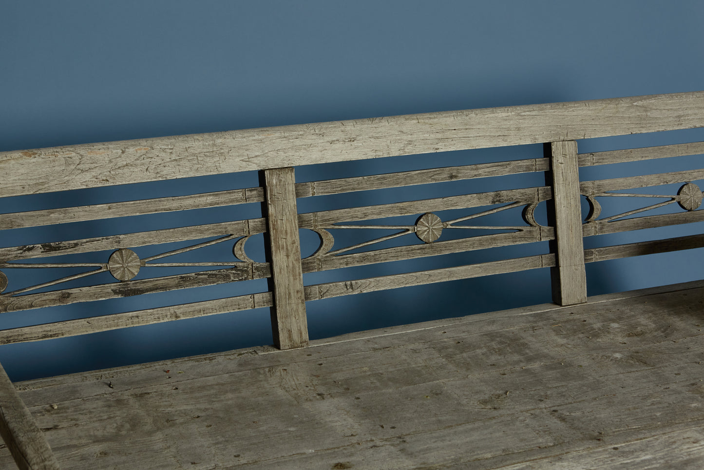 Deep Seated Dutch Colonial Bench from Jakarta