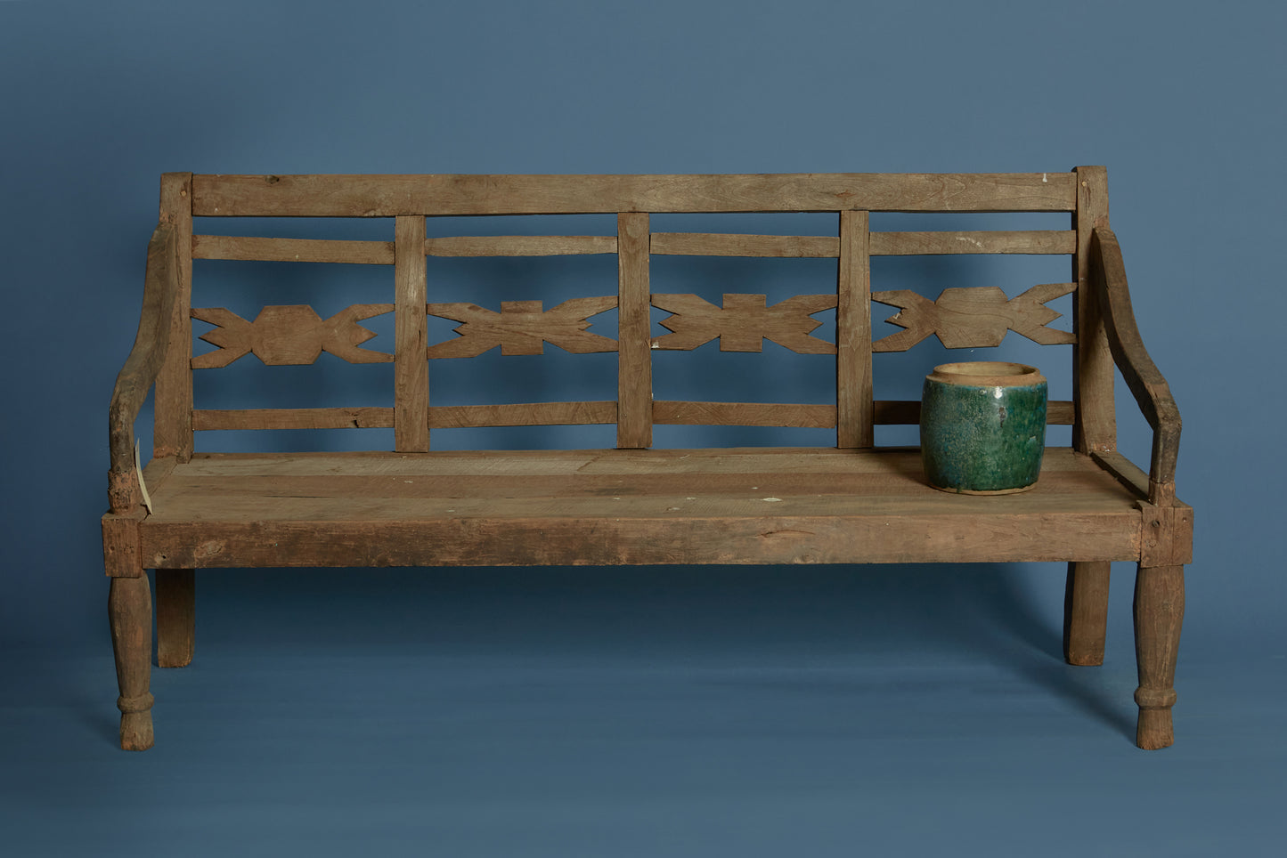 Dutch Colonial Teak Bench from Sumatra