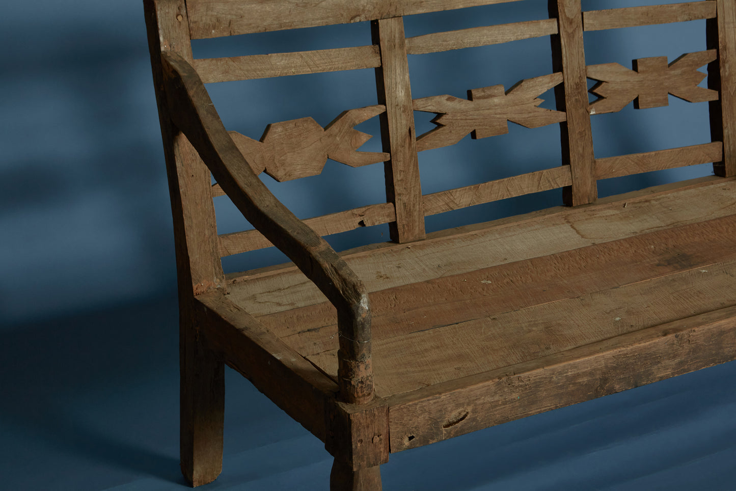 Dutch Colonial Teak Bench from Sumatra