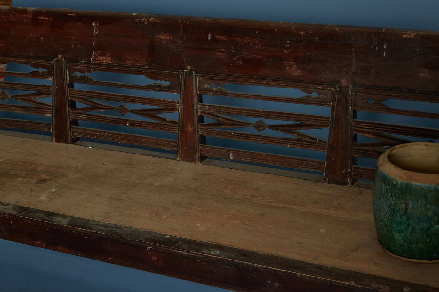 Early Classic Style Dutch Colonial Teak Bench from Jakarta