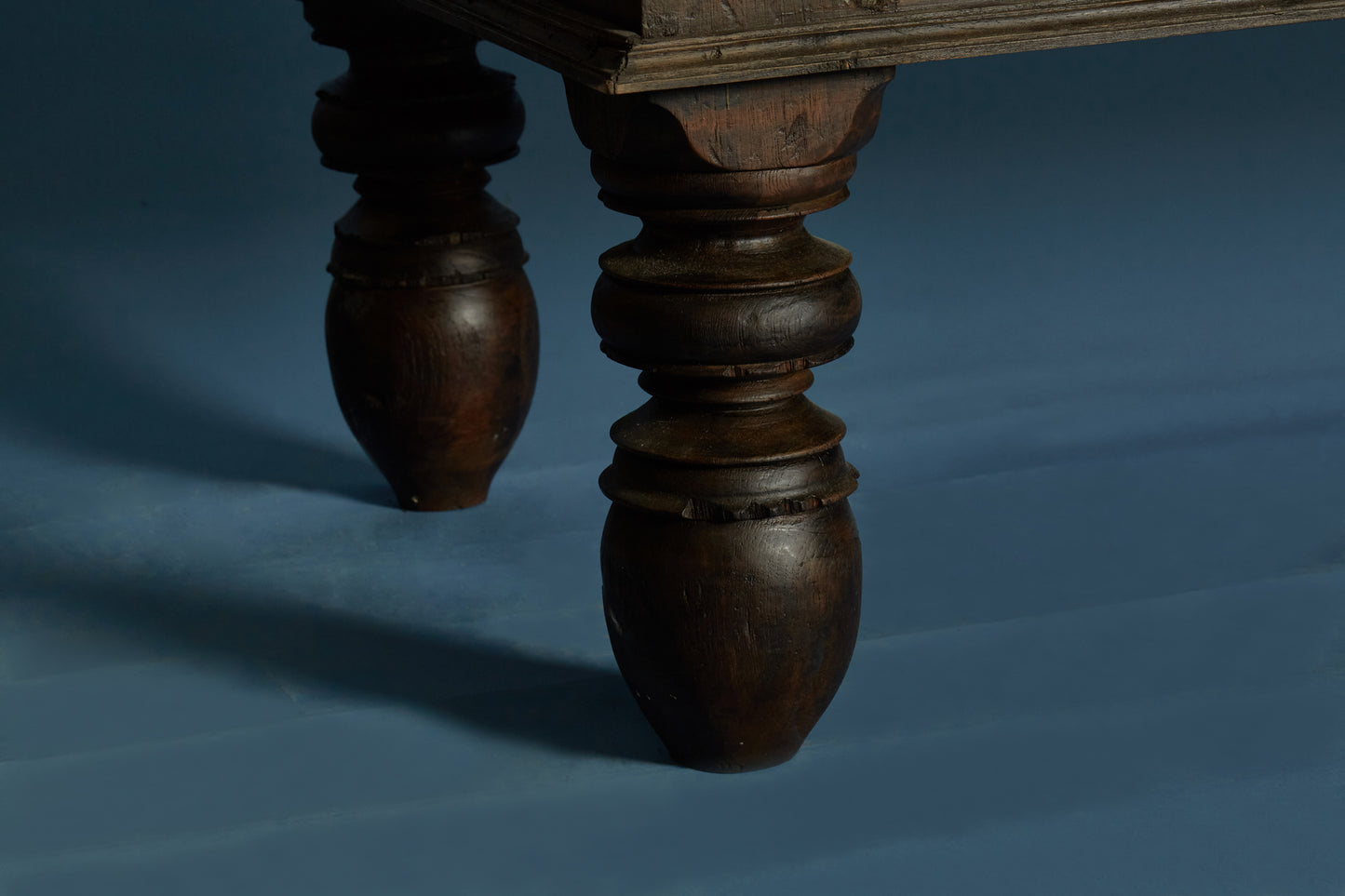 Dutch Colonial Teak Coffee Table with 17th Century Java 3 Piece Stone Top