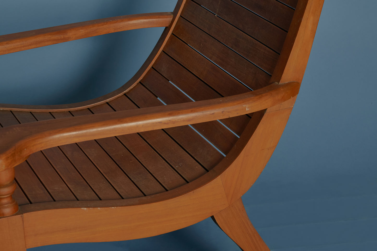 Teak Slat Seat Dutch Colonial Plantation Chair