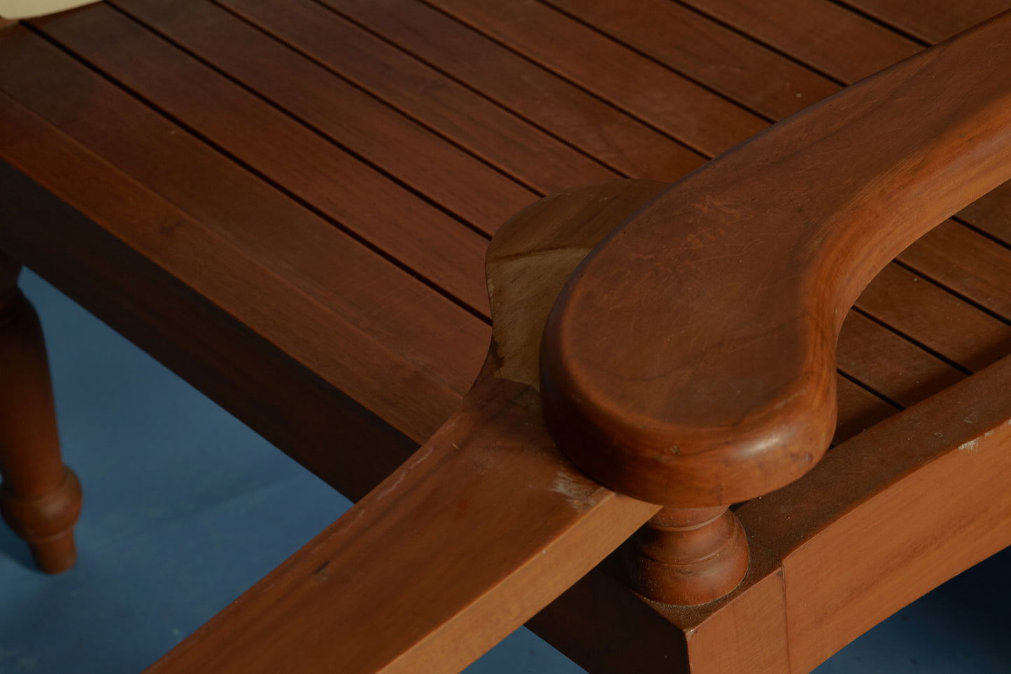 Teak Slat Seat Dutch Colonial Plantation Chair
