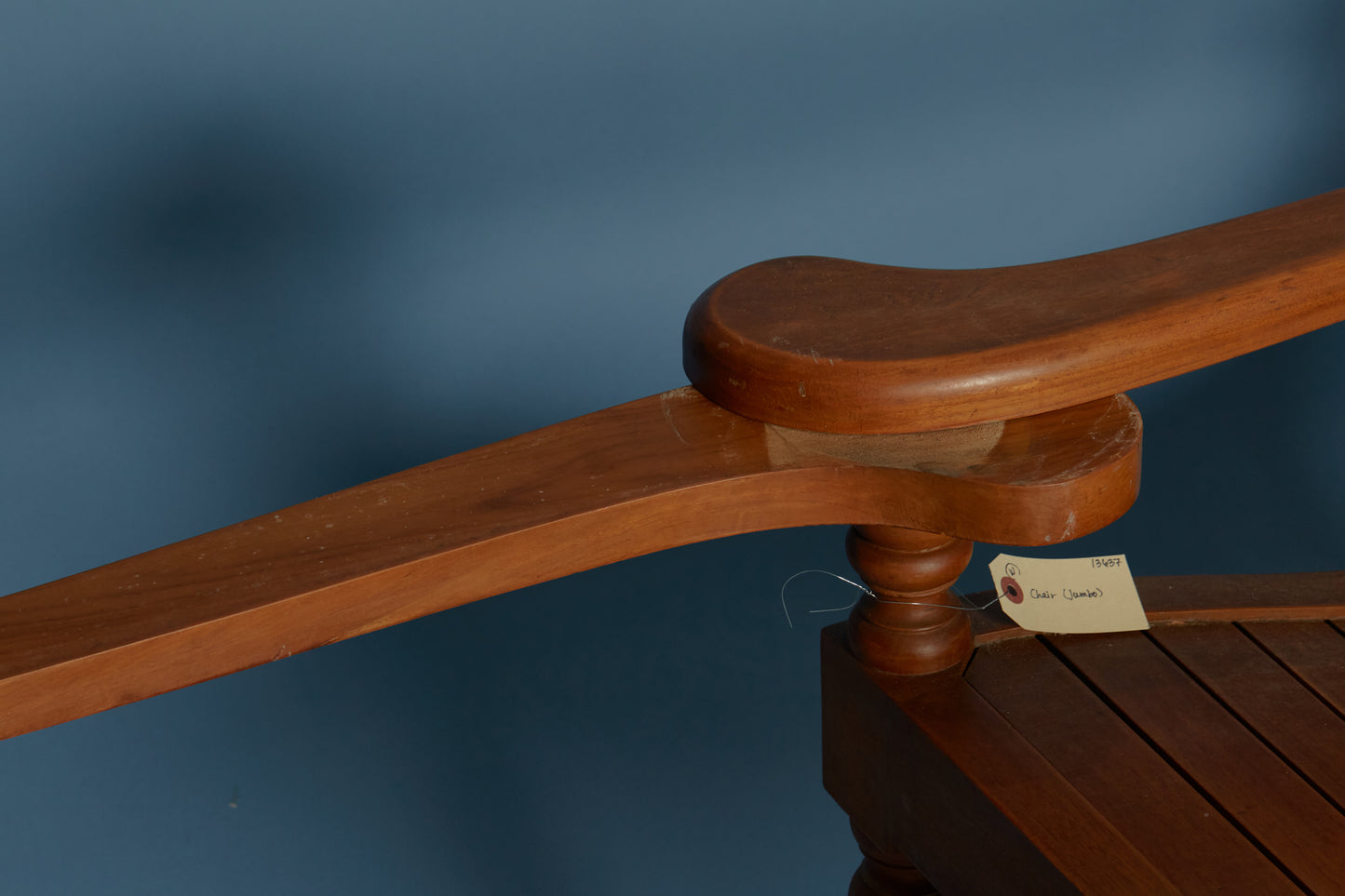 Teak Slat Seat Dutch Colonial Plantation Chair
