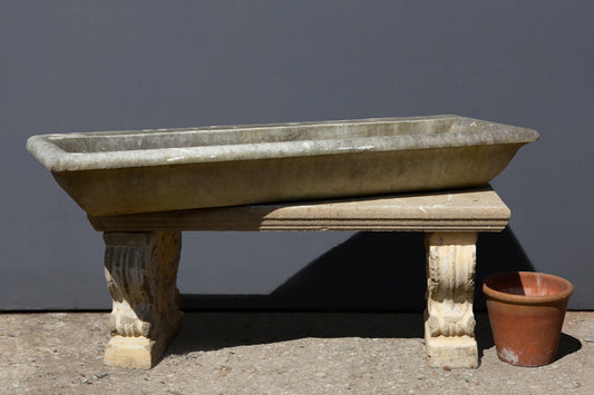 Long White Mable French Wall Trough