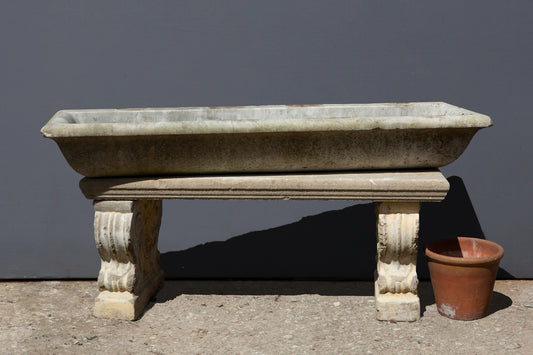 Long French White Marble Wall Trough