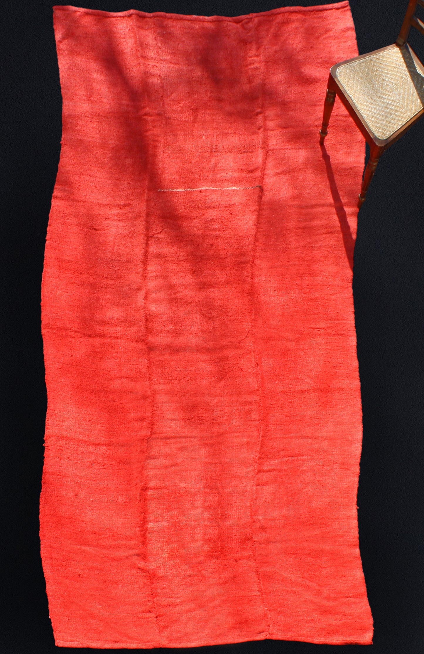 Red Dyed Hemp Carpet from North Iran (5' 5.5'' x 11' 5'')