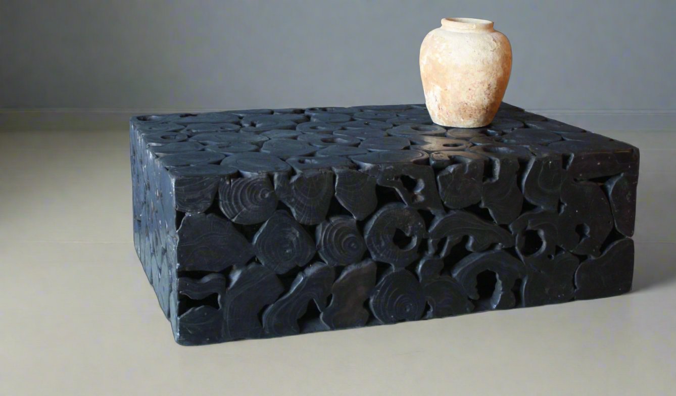 Ebonized Teak Branch Coffee Table