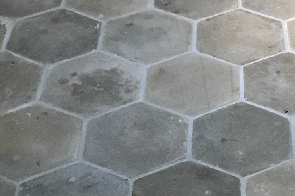 Spanish 19th Century Hexagonal Encaustic Tile