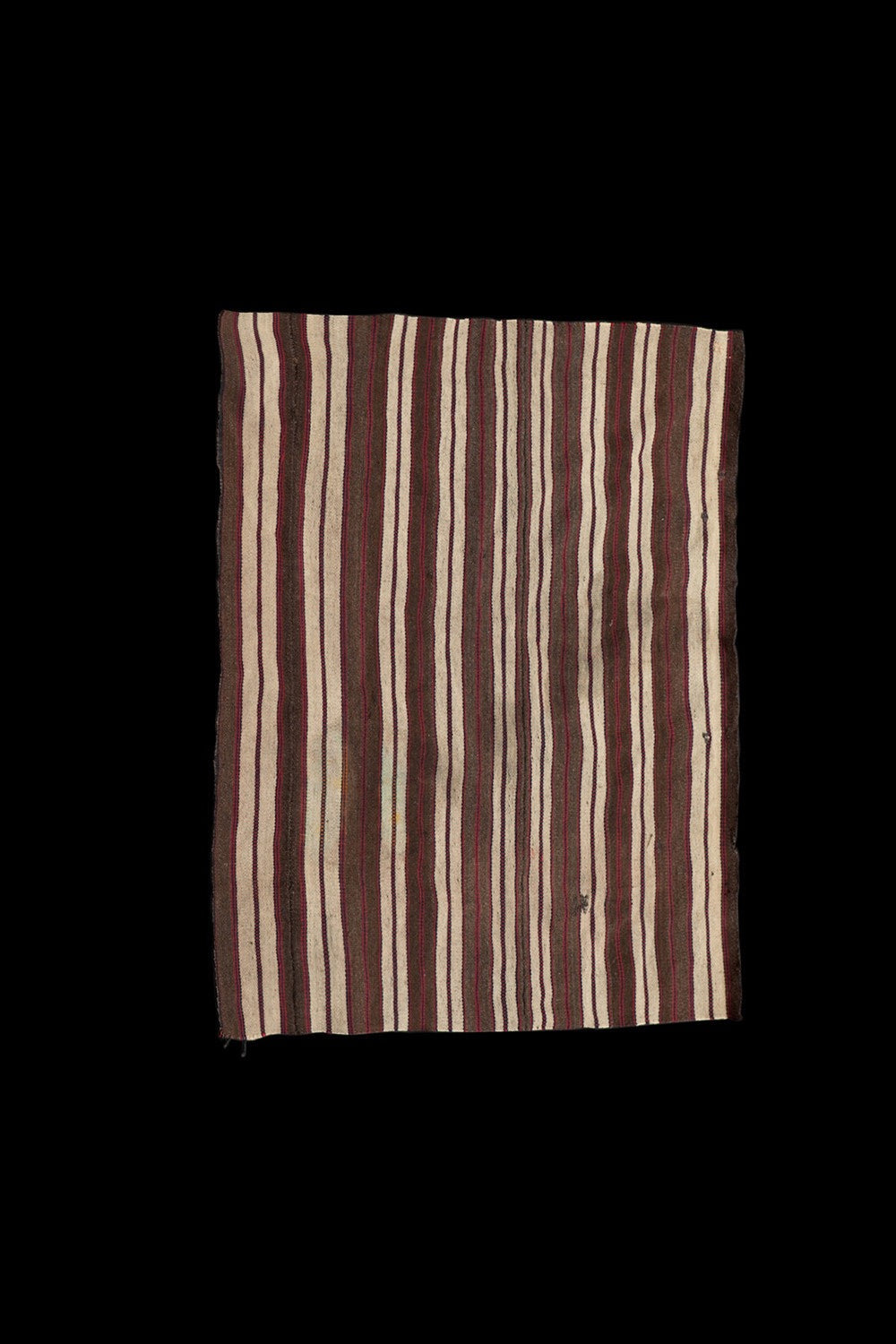 Small Acik Heybe Natural Stripe (3' 4.5'' x 4' 1'')